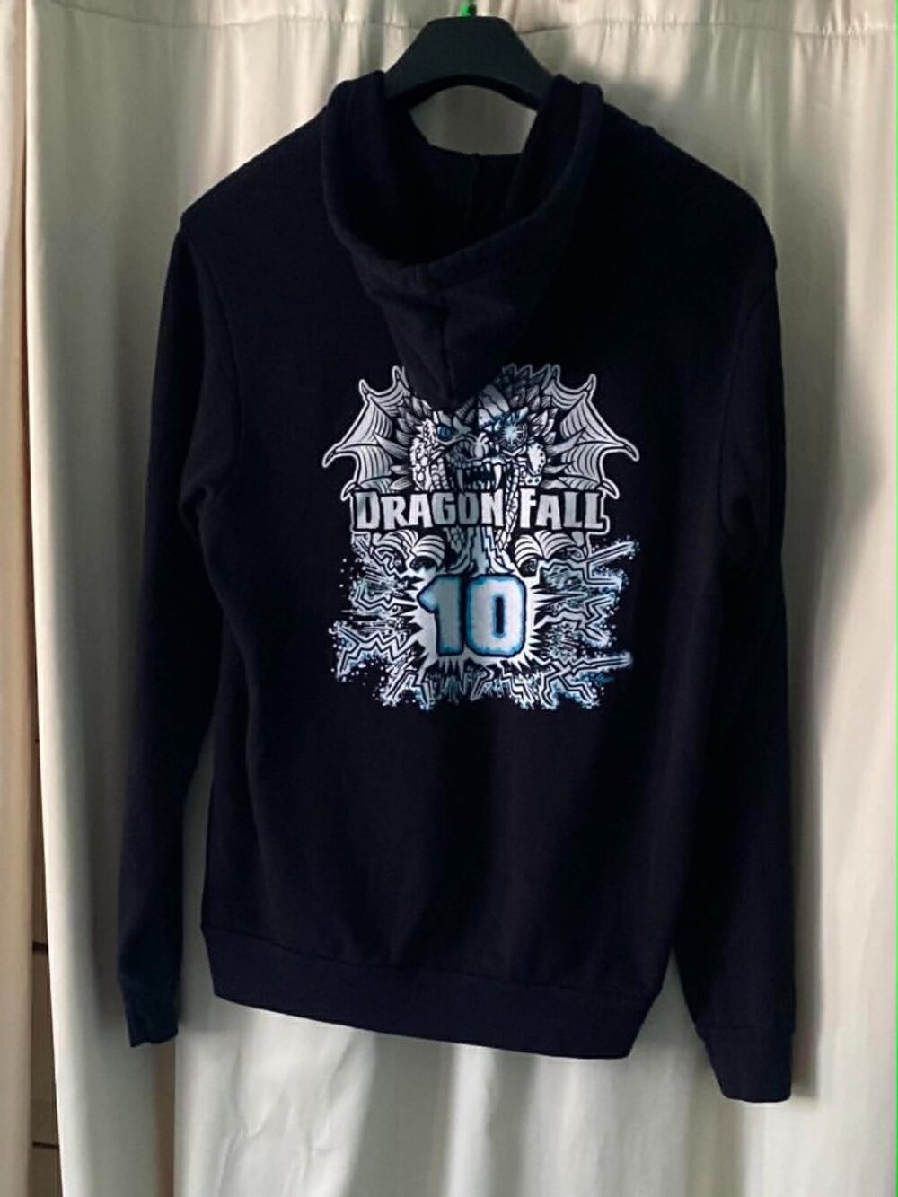 Dragon Fall 10 Event Graphic Zip Up Hoodie Black Bella Canvas XL Fantasy Dragon